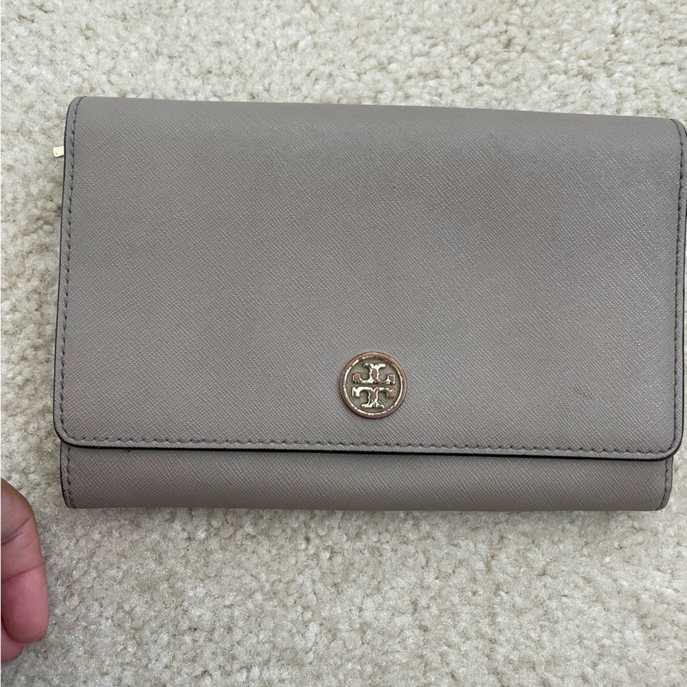 Tory Burch Greige Wallet Purse